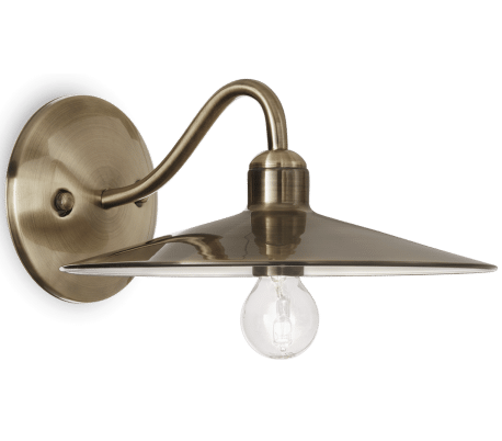 CANTINA Væglampe i metal H15 cm 1 x E14 - Antik messing