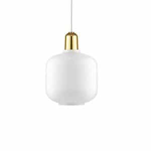 Normann Copenhagen Amp Pendel Lille Hvid/Messing