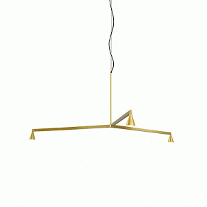 Trizo 21 Austere Chandelier Y 25 Messing