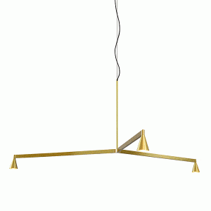 Trizo 21 Austere Chandelier Y 75 Messing
