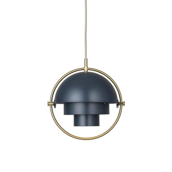 GUBI Multi-Lite Pendel Lille Messing & Midnight Blue - Limited Edition