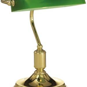 Lawyer, Bordlampe, Tl1, metal by Ideal Lux (D: 26 cm. x H: 38 cm., Messing)