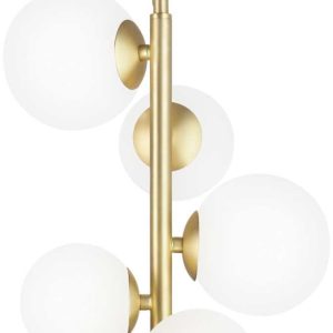 Perlage, Pendel lampe, Sp6, metal by Ideal Lux (D: 26 cm. x H: 52 cm., Messing)