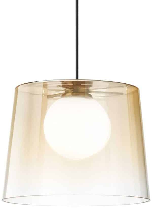 Fade, Pendel lampe, Sp1, metal by Ideal Lux (D: 27 cm. x H: 21 cm., Rav/Messing)