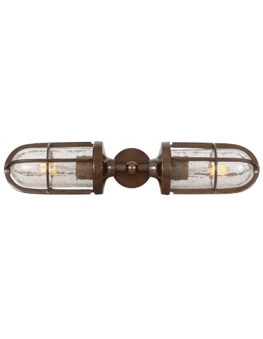 Clayton Badeværelseslampe B43 cm 2 x E27 - Antik messing