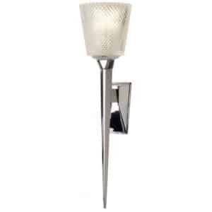 Verity Badeværelseslampe i messing og glas H50,6 cm 1 x G9 LED - Poleret krom/Klar