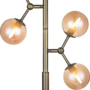 Atom, Bordlampe, 4 x LED, 28W by Halo Design (D: 22 cm. x H: 52 cm., Rav/Antik messing)