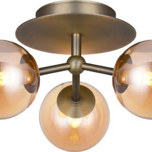 Atom, Loftslampe, 3 x LED, 28W by Halo Design (D: 26 cm. x H: 16 cm., Rav/Antik messing)