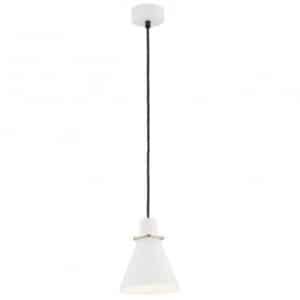Beverly loftlampe i stål Ø14,5 cm 1 x E27 - Hvid/Messing