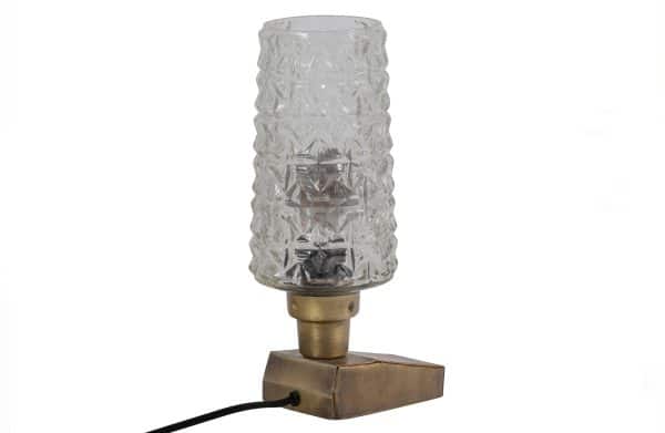 BEPUREHOME Charge Bordlampe Metal/glas Antik Messing
