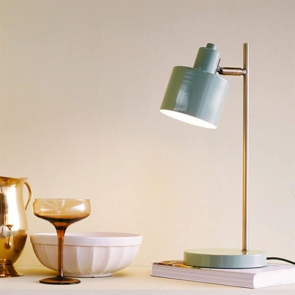 Ocean bordlampe, oliven/messing