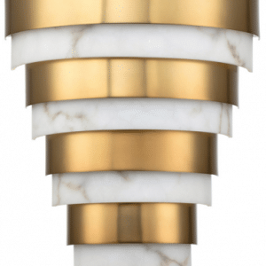 Echelon Væglampe i stål og alabaster H35,7 cm 12W LED - Antik messing/Alabaster