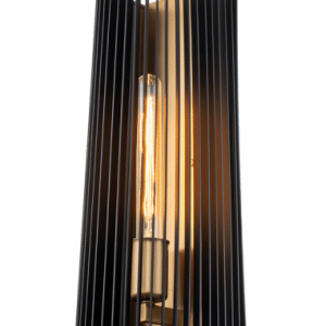 Linara Væglampe i stål H43,2 cm 1 x E27 - Antik messing/Sort