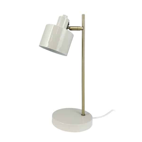 Ocean bordlampe, beige/messing