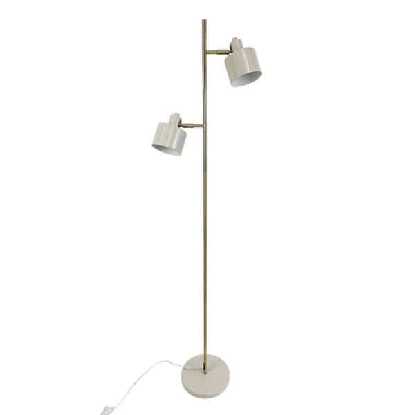 Ocean gulvlampe, beige/messing