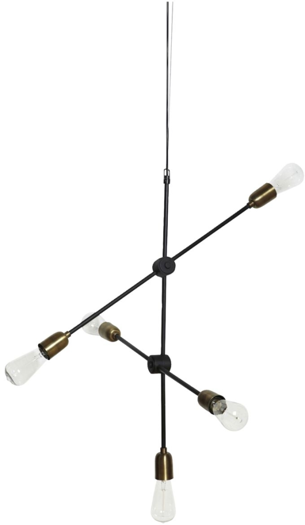 Molecular, Pendel lampe, sort/messing, H78x68 cm