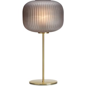 Markslöjd Sober bordlampe, messing/røgfarvet, 50 cm