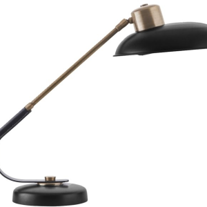 Art Deco, Bordlampe, sort/messing
