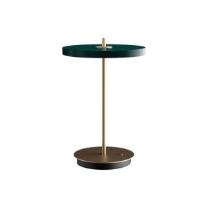 Asteria Move batteri-/bordlampe, forest grøn/messing