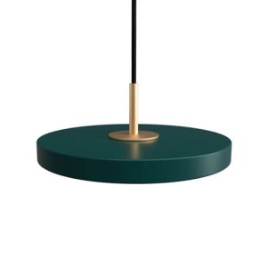 Asteria micro pendel, forest grøn/messing