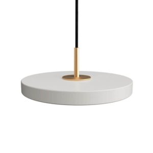 Asteria micro pendel, mist grå/messing