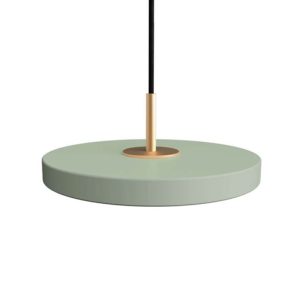 Asteria micro pendel, olive grøn/messing