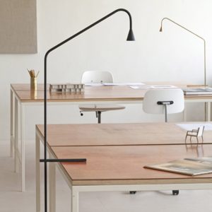 Austere bordlampe, messing