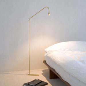 Austere gulvlampe, messing