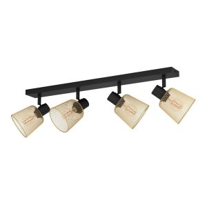 EGLO COSLADA spotskinne 4L, sort/messing