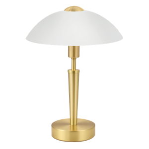 EGLO SOLO 1 bordlampe, hvid/messing