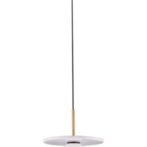 IDOR Loftlampe i marmor og opalglas Ø30 cm 1 x G9 - Hvid marmor/Messing