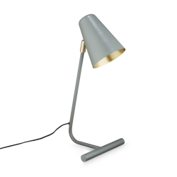 Lampe i støvgrøn og messing