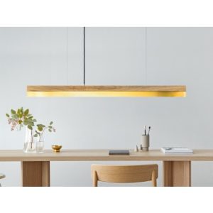 Langbordspendel i egetræ og messing 122 cm 25W LED - Egetræ/Messing