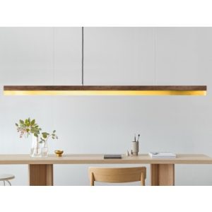 Langbordspendel i nøddetræ og messing 182 cm 25W LED - Nøddetræ/Messing