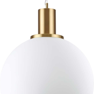 Loko, Pendel lampe, E27 max 1 x 60W, E27, hvid/sad messing, metal, glas, Ø400xHmin470/max2560mm