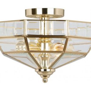 Old Park Loftlampe Ø33 cm 2 x E27 - Poleret messing