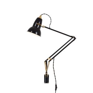 Original 1227 messing/sort vægmonteret lampe