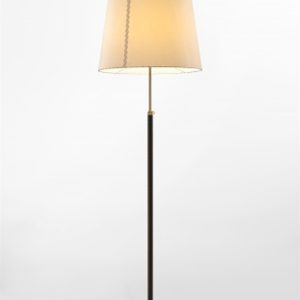 Pie de salón Gulvlampe G1 beige pergament/messing
