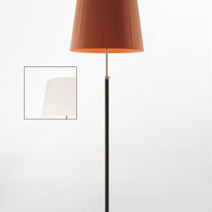 Pie de salón Gulvlampe G1 hvid/messing