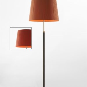 Pie de salón Gulvlampe G1 rød/messing