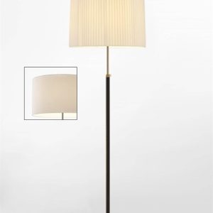 Pie de salón Gulvlampe G2 hvid/messing
