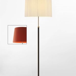 Pie de salón Gulvlampe G2 rød/messing