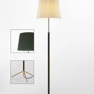 Pie de salón Gulvlampe G3 grøn/messing