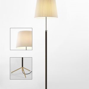 Pie de salón Gulvlampe G3 hvid/messing