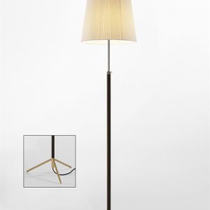 Pie de salón Gulvlampe G3 natur/messing