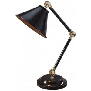 Provence Bordlampe H52,3 cm 1 x E27 - Sort/Poleret messing