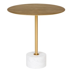 Side bord Lecco marmor og messing - Ø 51 cm