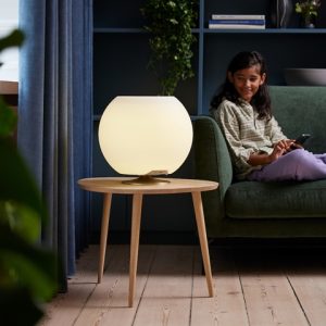 Sphere LED lampe m/højtaler & drinks køler, messing