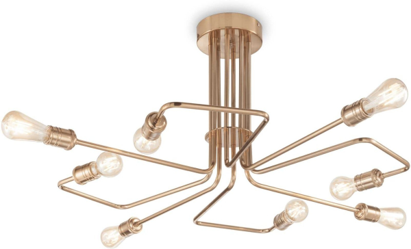 Triumph, Loftslampe, E27 max 8 x 60W, E27, messing/brændt, metal, Ø920xH415mm