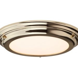 Welland Badeværelseslampe i stål og glas Ø36,1 cm 1 x LED - Poleret messing